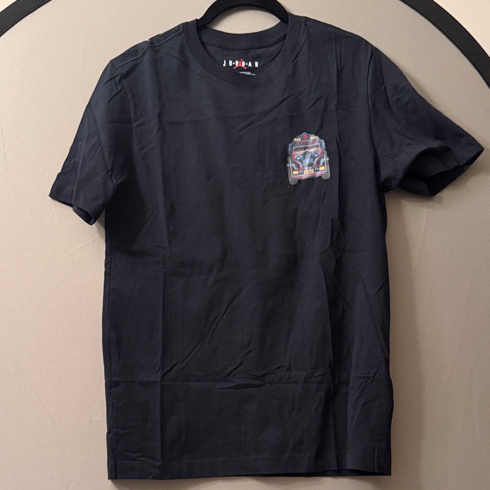 Black T-Shirt with Philippines Pocket Detail